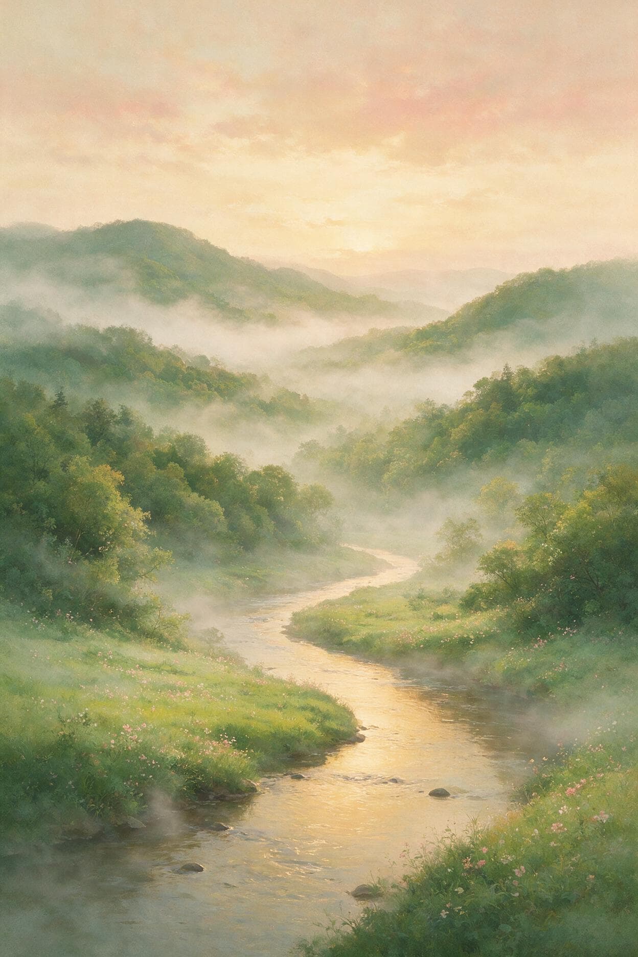 Misty Valley Morning