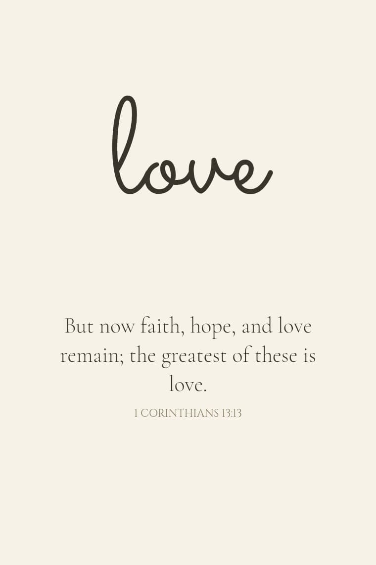 Faith Hope Love scripture canvas