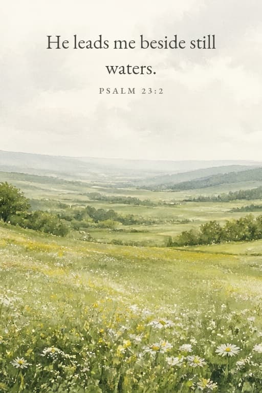 Green Countryside — Scripture Set of 3 — panel 2