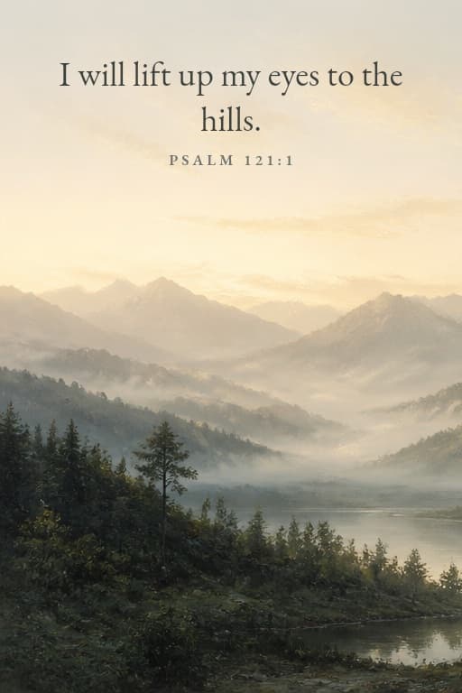 Misty Mountains — Scripture Set of 3 — panel 1