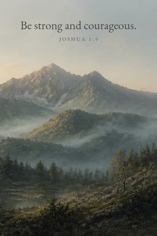Misty Mountains — Scripture Set of 3 — panel 3