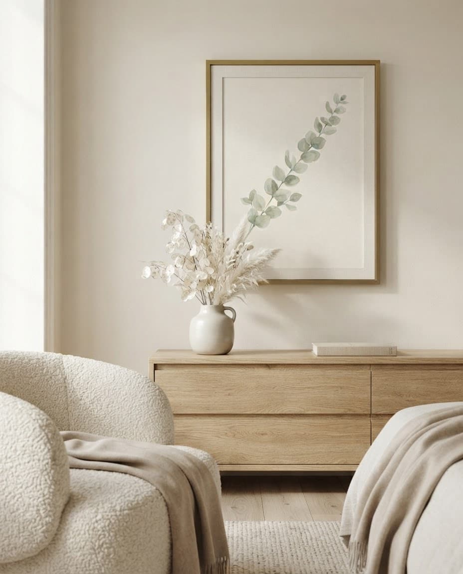 Eucalyptus Stem shown in a styled room