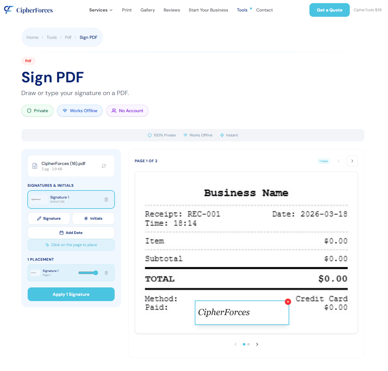 How to Sign a PDF Without Printing (Free Electronic Signature)
